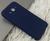 Capa Capinha Case J4 Samsung Galaxy Silicone Aveludado Proteção de Câmera Colorida Azul Marinho