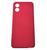 Capa Capinha Case Motorola Moto E13 Silicone Aveludado Proteção de Câmera Colorida Vermelho Marsala