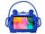 Capa Capinha Infantil Galaxy Tab A T290 T295 8 Polegadas Alça Suporte Veicular Silicone + Pelicula Azul