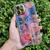 Capa Capinha IPhone 12 Pro Max Silicone Floral Floral Azul