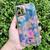 Capa Capinha IPhone 12 Pro Max Silicone Floral Floral Azul 2