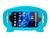 Capa Capinha Tablet Multilaser M7s Plus M7 Plus M7 Tela 7 Polegadas Silicone Infantil + Pelicula Azul Claro
