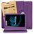 Capa Capinha Tablet Positivo Twist T770 7 Polegadas Giratória Anti Impacto + Pelicula de Vidro Vinho