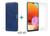 Capa Carteira Para Celular Galaxy A32 4g + Película de Vidro 3D Azul-Marinho