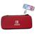 Capa Case Bolsa Mini Bag Rígida Compatível com Console Nintendo Switch Lite Jogo Acessorios + Película Lite Vidro Vermelho