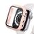 Capa Case Bumper Vidro Temperado Para Apple Watch 3 2 1 38mm Rosa Claro