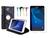 Capa Case Capinha Giratória para Tablet Samsung A6 T280/T285 + Película + Fone de Ouvido Azul Turquesa 
