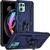 Capa Case Motorola Edge 20 Lite (XT2139) (Tela 6.67) Dupla Camada Com Stand e Anel Azul