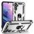 Capa Case Samsung Galaxy A34 5G (2023) (Tela 6.6) Shield Dupla Camada Com Stand e Anel Prata