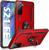 Capa Case Samsung Galaxy S21 FE (Fan Edition) (2021) (Tela 6.4) Com Stand e Anel Vermelho