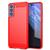 Capa Case Samsung Galaxy S21 FE (Fan Edition) (2022) (Tela 6.4) Carbon Fiber Anti Impacto Vermelho