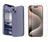 Capa Case Silicone Para iPhone 15 Todos + Pelicula Hidrogel Cinza-lavanda