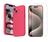 Capa Case Silicone Para iPhone 15 Todos + Pelicula Hidrogel Vermelho