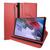 Capa Case Tablet Samsung Tab A7 Lite T220 T225 8.7 Polegadas Couro Giratória Premium + Pelicula Vermelha
