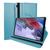 Capa Case Tablet Samsung Tab A7 Lite T220 T225 8.7 Polegadas Couro Giratória Premium + Pelicula Azul claro