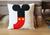 Capa de Almofada alfabeto Mickey orelhinha iniciais A a Z J