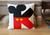 Capa de Almofada alfabeto Mickey orelhinha iniciais A a Z K