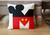 Capa de Almofada alfabeto Mickey orelhinha iniciais A a Z M