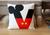 Capa de Almofada alfabeto Mickey orelhinha iniciais A a Z V