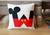 Capa de Almofada alfabeto Mickey orelhinha iniciais A a Z W