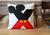 Capa de Almofada alfabeto Mickey orelhinha iniciais A a Z X