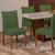 Capa de Cadeira de Jantar Malha Gel com Elástico Mesa 04 Lugares Verde
