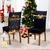 Capa de Cadeira Jantar Avulsa Estampada Ano Novo Ajustável com Elástico - Protetora Para Cozinha Malha Gel Helanca Christmas Gold
