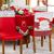 Capa de Cadeira Jantar Avulsa Estampada Natalina Ajustável com Elástico - Protetora Para Cozinha Malha Gel Helanca Papai Noel