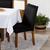 Capa de Cadeira Jantar Avulsa Lisa Ajustável com Elástico - Protetora Decoração Moderna Para Cozinha Malha Gel Helanca Preto