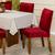 Capa de Cadeira Jantar Avulsa Lisa Splendore Ajustável com Elástico - Tecido Veludo Suede Decoração Luxo Para Cozinha Vermelho