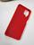 Capa De Celular  Silicone com Veludo e Fita Para Apoio Compativel Diversos Modelos REF 9Y VERMELHO