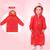 Capa de Chuva com Capuz Infantil  Impermeável Bichinhos Vermelho