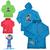 Capa de Chuva Infantil Impermeável c/ touca p/ Menino M G GG - colorida Azul