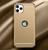 Capa de Luxo Compatível para iPhone SE 11 12 13 14 Pro Pro Max Chapeamento Dourado Dourado