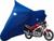Capa De Moto Suzuki GS 500 Sob Medida Com Logo Azul