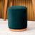 Capa de Puff Redondo Grande Avulsa Lisa Ajustável com Elástico - Tecido Veludo Decoração Banquinho Luxo Para Sala Quarto Verde