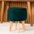 Capa de Puff Redondo Médio Avulsa Lisa Ajustável com Elástico - Tecido Veludo Decoração Banquinho Luxo Para Sala Quarto Verde
