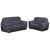 Capa de sofa 3x2 lugares estampada resistente Padrao Malha gel 21 elasticos floral cinza