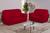 Capa de sofa 3x2 lugaresColadinha Malha gel vermelha