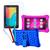 Capa de Tablet Infantil + Película + Caneta p/ Tablet M7 WIFI Rosa