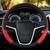 Capa de volante universal volant trança no volante moda antiderrapante funda volante estilo do carro acessórios Red