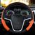 Capa de volante universal volant trança no volante moda antiderrapante funda volante estilo do carro acessórios Orange