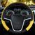 Capa de volante universal volant trança no volante moda antiderrapante funda volante estilo do carro acessórios Yellow