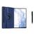 Capa giratória E Película + Caneta Touch compatível com Galaxy Tab S8 Plus  Azul Marinho 