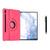 Capa giratória E Película + Caneta Touch compatível com Galaxy Tab S8 Plus  Rosa 
