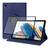 Capa giratória Protetora Para Tablet Galaxy Tab A8 + Película Cerâmica SM-X200, SM-X205 Azul Marinho