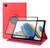 Capa giratória Protetora Para Tablet Galaxy Tab A8 + Película Cerâmica SM-X200, SM-X205 Vermelho