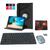 Capa Giratória + Teclado Mouse Bluetooth Mouse pad para Tablet Galaxy A8 10.5 X200/X205 Vermelho