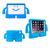 Capa Infantil Iguy + Caneta Touch Para M8 Multilaser Azul
