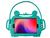 Capa Infantil Para Tablet Multilaser M8 Tela 8 Polegadas Suporte Veicular Anti Impacto Silicone Verde Água